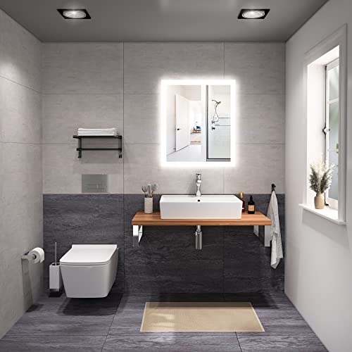 Aqua Bagno Basic | Design Waschbecken im modernen Stil, Waschtisch aus Keramik, Aufsatzwaschbecken weiß | 60x45x13 cm