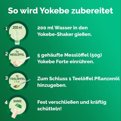 Yokebe Forte - Die Aktivkost - Diätshake zur Gewichtsabnahme - glutenfrei, laktosefrei und vegetarisch - Kalorienarmer Diät-Drink mit Proteinen - 500 g = 10 Portionen