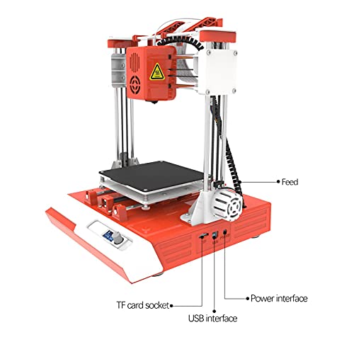 Desktop-Mini-3D-Drucker K2 Mini-3D-Drucker-Kit 100X100X100mm Drucken für Bildung und Familie, Halloween- und Weihnachtsgeschenke für Kinder(EU)