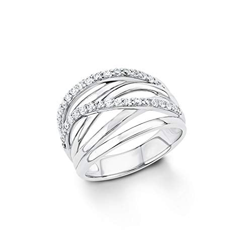 s.Oliver Damen Echtschmuck Ring Silber 925 Geschenkidee Muttertag Geburtstag