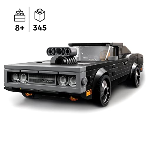 LEGO 76912 Speed Champions Fast & Furious 1970 Dodge Charger R/T, Spielzeug Auto-Modell zum Bauen für Kinder, Set mit Dominic Toretto Minifigur