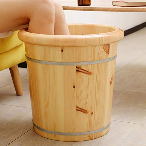 Holz Fußwanne，Massage Fußbadekübel，Fußmassage Sauna Kübel，Weihnachtsgeschenk，Haushalt Saunaeimer Set (Color : B)