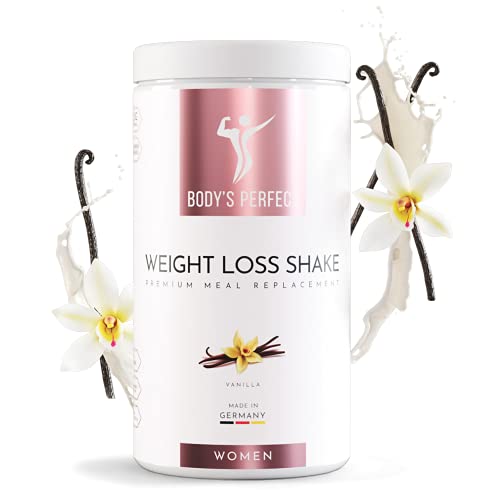 BODY'S PERFECT® Weight Loss Shake für Frauen, Diät Shake zur Gewichtskontrolle mit hochwertigem Protein, Mahlzeitersatz mit allen wichtigen Vitaminen und Mineralstoffen, 500g (Vanille)