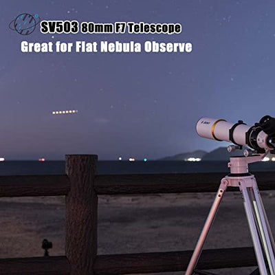 Svbony SV503 Teleskop für Astronomie, ED 80 mm F7 Doublet Professionelles Refraktor Teleskop, Chromatisches OTA Teleskop für Astrofotografie und Visuelle Astronomie (80 mm)