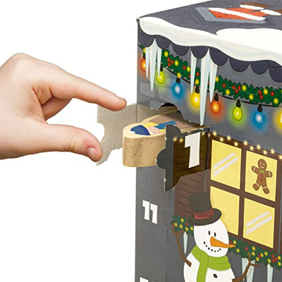 yoamo Wichtelwerkstatt Adventskalender mit Spielkoffer mit Holzfiguren für Kinder in hochwertigem Aufbewahrungs-Koffer (1 Set)