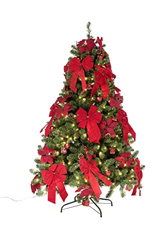 Weihnachtsbaum ,,Poinsettia' Weihnachtsdeko Christbaum geschmückt LED 240 cm hoch