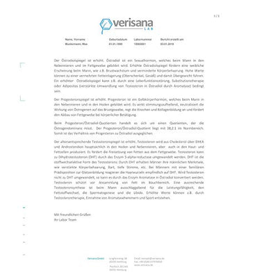 Verisana Hormonprofil Mann Östradiol, Progesteron, Testosteron, DHEA & Cortisol | Hormone Männer testen per Speicheltest