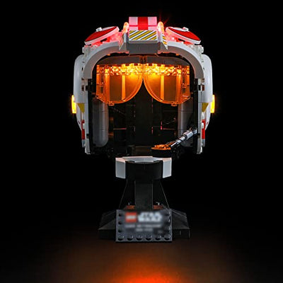 BRIKSMAX Led Beleuchtungsset für Lego Star Wars Helm von Luke Skywalker(Rot Fünf) - Compatible with Lego 75327 Bausteinen Modell - Ohne Lego Set