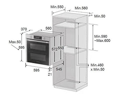 Refurbished (akzeptabel) - Samsung NV75N5671RS-EG Backofen, 56cm, Pyrolytische Selbstreinigung, Automatikprogramme, XXL-Garraum, Dual Cook Flex EEK: A+