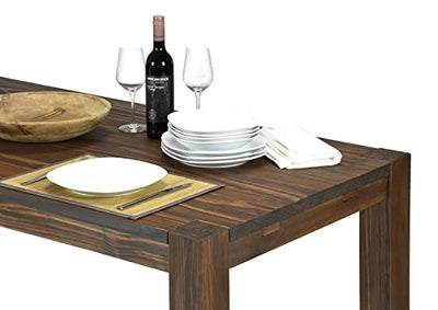 Esstisch 160x80cm Rio Bonito Farbton Cognac braun Pinie Massivholz geölt und gewachst Holz Tisch für Esszimmer Wohnzimmer Küche, Optional: passende Bänke und Ansteckplatten