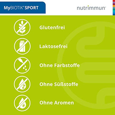 nutrimmun MyBIOTIK SPORT (90 x 3 g) Pulver – Nahrungsergänzungsmittel mit aktivem Mikrobiota Komplex, Magnesium und Vitamin C – für Energie, Muskeln und Immunsystem