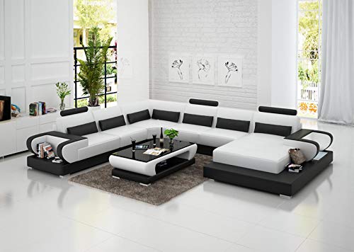 JVmoebel Ledersofa Couch Wohnlandschaft Ecksofa Eck Garnitur Design Modern Sofa G8003