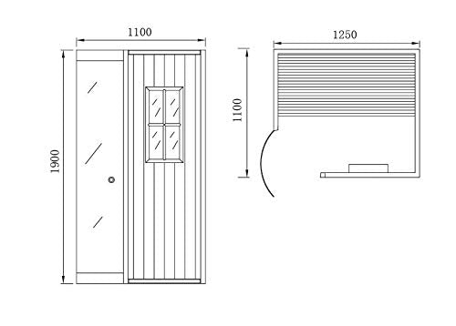 XXL Luxus LED Infrarotsauna +Infrarotkabine Kombi SET Sauna inkl. Saunaofen inkl. Lieferung mit Spedition