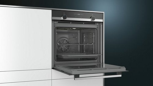 Siemens HB517ABS0 iQ500 Einbau-Elektro-Backofen / Edelstahl / A / cookControl10 / Schnellaufheizung / 3D Heißluft plus, Schwarz