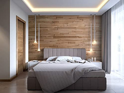 Wandverkleidung aus Eiche, 3D Wandpaneele, Strukturierte Eiche, Holzverkleidung, Holzwand, Wanddesign von Wooden Wall Design, model OZO (1m2)