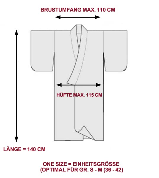 PRINCESS OF ASIA Traditioneller japanischer Geisha Yukata Kimono und Damen Samurai Kriegerin Kostüm aus Satin S M 36 38 40 42