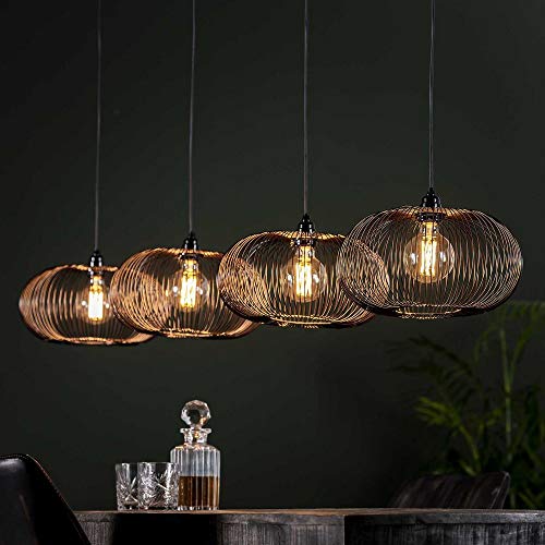 famlights Retro Deckenlampe Nadin Esstisch/Vintage Pendelleuchte/Esszimmerlampe industrial/Dimmbar Hängelampe Metall Esszimmer/Deckenleuchte Pendelleuchte Hängeleuchte rustikal landhaus