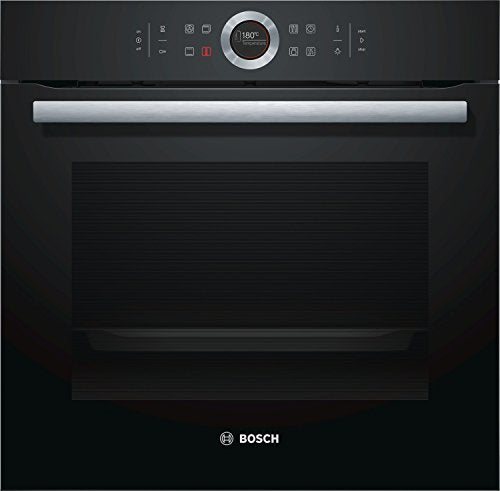 Bosch HBG635BB1 Serie 8 Einbau-Backofen, 60 x 60 cm, Made in Germany, EcoClean Direct Reinigungshilfe, AutoPilot 10 10 Automatikprogramme, 4D Heißluft Backen auf 4 Ebenen, TFT-Touchdisplay