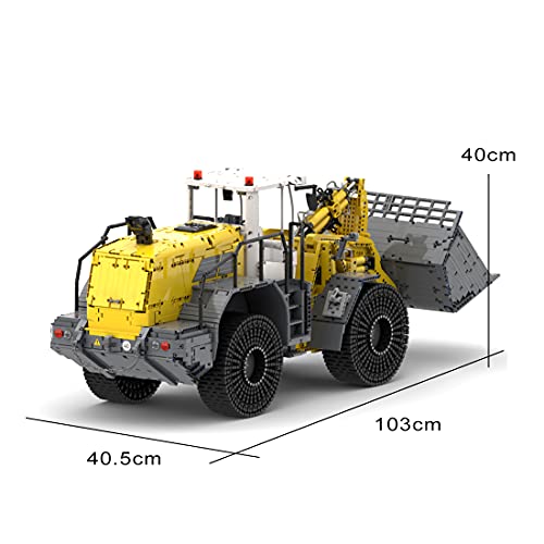 MERK Technik Liebherr L586 Radlader mit 16 Motoren und Fernbedienung, 12135 Teile Exklusives MOC Set für Erwachsene, Kompatibel mit Lego Technic, Mit Motorensatz, 105 x 32 x 41cm