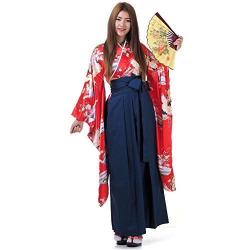 PRINCESS OF ASIA Hochwertiges Japan Damen Geisha Samurai Kriegerin Kimono Outfit Kostüm Hanfu Kleid Tamiko aus Baumwolle & Satin