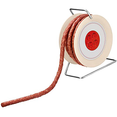 WURSTBARON® Wurst Kabeltrommel, 3,5m Wurst nach Krakauer Art, hochwertige Qualität und rauchiges Aroma, lustiges Geschenk für sie und ihn, 240 g