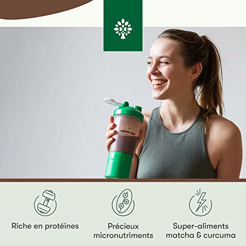 natural mojo fit chocolate (500 g) – vegetarischer Mahlzeitenersatz mit wertvollen Nährstoffen und Superfoods – Fit Shake für bewusste Ernährung mit Schoko Geschmack