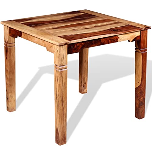 vidaXL Sheesham-Holz Massiv Esszimmertisch Vintage-Stil Küchentisch Esstisch Speisetisch Holztisch Tisch Massivholztisch Palisander 82x80x76cm