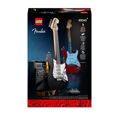 LEGO 21329 Ideas Fender Stratocaster, DIY-Gitarren-Kit, Musikinstrument für Erwachsene mit 65 Princeton Reverb Verstärker und Gitarren-Zubehör