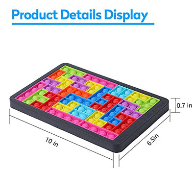 QTUN Pop Zappel Tlays Spiel Popp Push Silicon Neue Tangram Pop Blase Sensorisches Zappelspielzeug für Autismus Spannungsabbau Druck Relief Squeeze Spielzeug