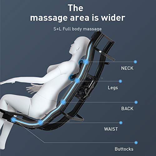 SUFUL S6 Massagesessel für den ganzen Körper,3D-Robotische Hände,Fußmassagerolle ，SL-Spur，Shiatsu-Massage ，Rückenheizung ，Bluetooth Lautsprecher ，Multifunktionaler Massagesessel （Brown Gray）