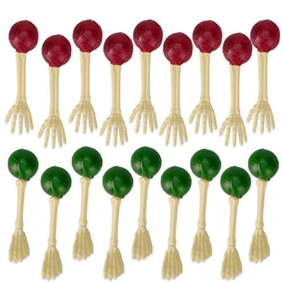 3 Tüten Halloween Süßigkeiten Süßwaren, Halloween-Candy einzeln verpackt als gruseliges Mitgebsel (Creepy Tasty Bones Lollipops, 3x80g)