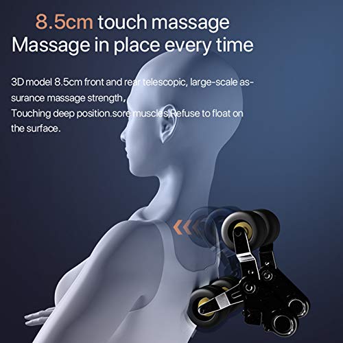 Lzour 4D Ganzkörper-Massagestuhl, Null-Gravity-Computerkörper-Scan, automatische Höheneinstellung und drahtlose Fernbedienung, Heizvibrator Shiatsu-Knetung,Beige