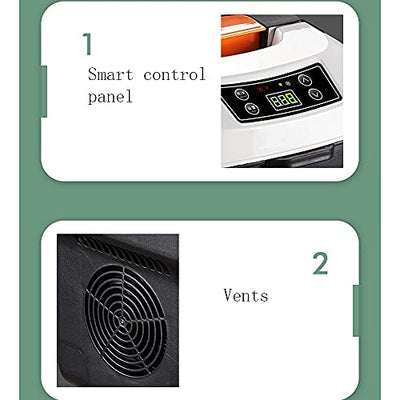 FCXBQ 35L Autokühlschrank Kühlschrank, 12V / 24V / 220V Temperatureinstellung, Kühler & Wärmer Mini-Mini-Elektrokühlbox für LKW-Fahrer, Camping, Picknick