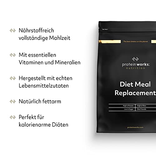 Diet Meal Replacement | Mahlzeitersatz Shake | Nährstoffreich | Vitamine & Mineralstoffe | THE PROTEIN WORKS | Karamell Macchiato | 500g