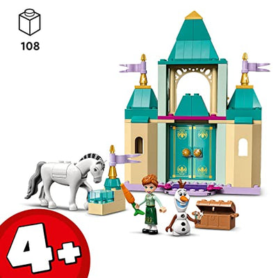 LEGO 43204 Disney Princess Annas und Olafs Spielspaß im Schloss, Spielzeug aus Die Eiskönigin zum Bauen mit Pferdefigur, ab 4 Jahre