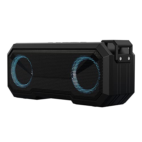 VARADOMO Bluetooth-Lautsprecher, exklusiver Bass, USB-Audio im Privatmodus, verbesserte wasserdichte tragbare IPX7-Lautsprecher für den Außenbereich, Partys Innen- und Black Schwarz