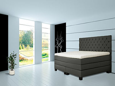 boxspringbettenshop24.de - ROCKSTAR SE Skyscraper Edition von Welcon - Boxspringbett 180x200 Härtegrad H1, H2, H3, H4 oder H5 für beide Seiten wählbar, diverse Farben mit freistehenden Tonnentaschenfederkernen, Kaltschaum-Topper, Echtholzfüßen, Designer-K