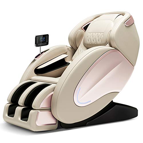 Massagestuhl, Ganzkörper-Zero-Gravity-Recliner mit SL-Spur, Bluetooth, thailändische Dehnung, Fußwalzen, Airbags, Heizung,Beige