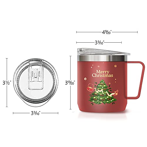 VAHDAM, Weihnachtsbecher (300ml) 18/8 Edelstahl- Isolierter heißer und kalter Becher | Weihnachtsgeschenke ideen für Frauen & Männer | Langlebige tee Weihnachten-becher | Tragen heiße & kalte Getränke