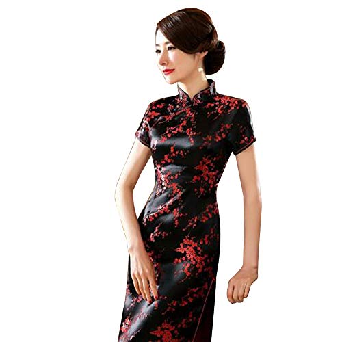 Kalaokei Cheongsam-Kleid, traditionelles Pflaumenblüten-Damenkleid, lang, chinesisch, Cheongsam, Brautjungfer-Abendkleid