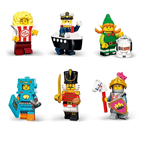 LEGO 71036 Minifiguren Serie 23 - 6er Pack, Limitierte Auflage 2022, Überraschungstüte mit 6 zufällig ausgewählten Minifiguren von 12