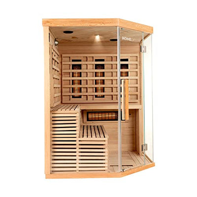 HOME DELUXE – Infrarotkabine SAHARA XXL – Vollspektrumstrahler, Holz: Hemlocktanne, Maße: 150 x 150 x 200 cm I Infrarotsauna für 2-3 Personen, Sauna, Wärmekabine