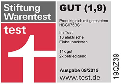 Bosch HBG675BW1 Serie 8 Einbau-Backofen, 60 x 60 cm, Made in Germany, Pyrolyse Selbstreinigung, AutoPilot 10 10 Automatikprogramme, 4D Heißluft Backen auf 4 Ebenen, TFT-Touchdisplay, Schnellaufheizung