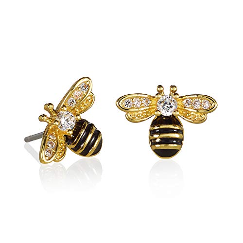 namana Gold Hummel Ohrstecker fur Frauen, Auffällige Gold Bienen Ohrringe für Damen und Teenager, Mädchen, Bienen Geschenke für Frauen, Bienen Ohrstecker fur Madchen, Gold Bienen Schmuck fur Damen