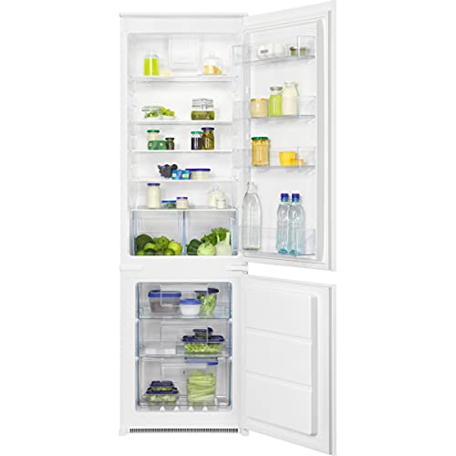 Zanussi ZNHN18FS1 Integrierter Kombi-Kühlschrank, 177 cm, TwinTech, NoFrost, DynamicAir, elektronische Steuerung, LED-Lichter, Schlepptechnik, F-Klasse