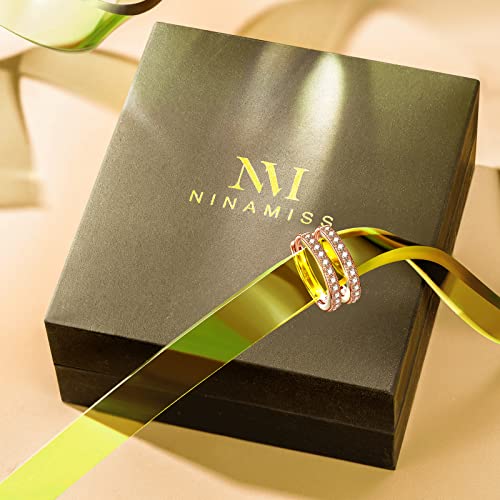 NINAMISS Ohrringe Silber 925 Damen, Weihnachtsgeschenke für Frauen, Ohrringe Silber 925, Ohrringe Damen Creolen, Ohrringe Kleine Damen Kommt in Schmuck Box