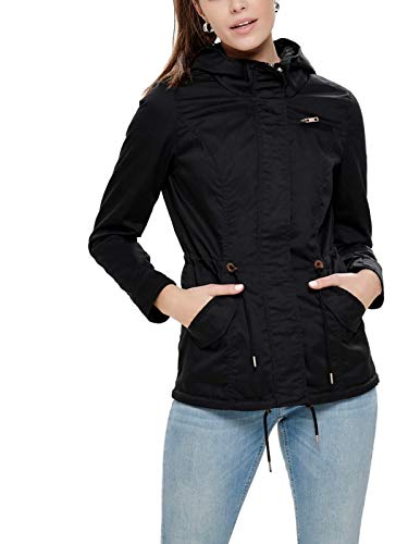 ONLY Damen Übergangsjacke Kurzmantel New Lorca Spring Parka 15168792 Black XS