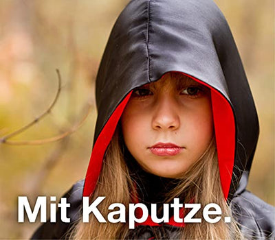 TK Gruppe Timo Klingler Halloween Vampir Kostüm Umhang - rot & schwarz - Kaputzenumhang für Kinder & Erwachsene - Damen & Herren