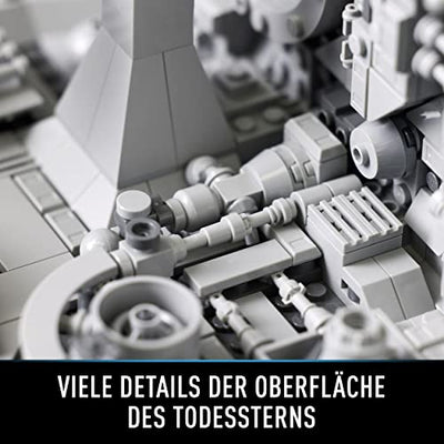 LEGO 75329 Star Wars Death Star Trench Run Diorama Set, baubares Modell für Erwachsene mit Luke Skywalkers X-Wing, Fanartikel, Deko, Geschenk