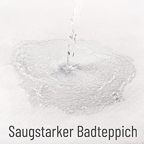 Sanilo Badteppich Rund I viele schöne Badematten zur Auswahl I Badvorleger sehr weich und rutschfest I waschbar und schnelltrocknend (Fort Lauderdale, 80 cm)